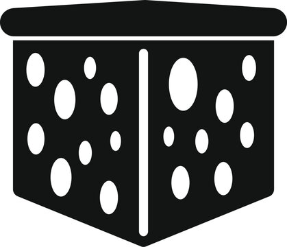 recommend clip art: This vector icon of a square cheese block is perfect for representing dairy products, food, and more