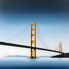Fototapeta premium Ultra-realistic photo of the Golden Gate Bridge --v 6.0 --s 750.