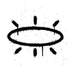 Fototapeta premium Graffiti spray halo isolated on white background