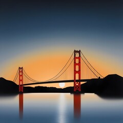 Fototapeta premium Ultra-realistic photo of the Golden Gate Bridge --v 6.0 --s 750.