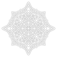 Art for coloring book page with celtic pattern