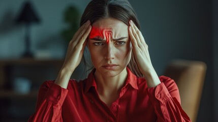 The woman with a headache