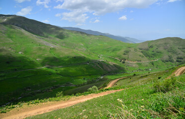 A view from the mountainous areas in Erzurum, Turkey