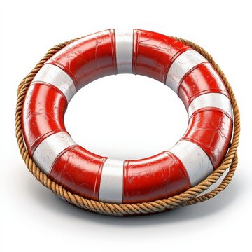 recommend clip art:  single lifebuoy clipart, safety element, classic design, red and white stripes, isolated on white background
