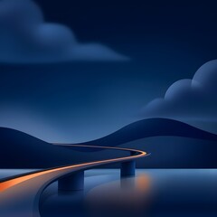 Ilustración en 169 de un puente futurista que conecta dos acantilados, simbolizando la relación entre el presente y el futuro de la investigación con Perplexity AI, integrando elementos digitales y de