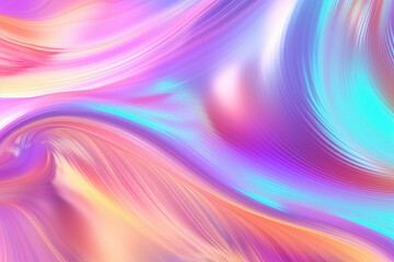 Obraz premium Abstract waves of vibrant colors create a mesmerizing swirl of pink, purple, and blue hues, evoking a sense of fluid motion and dreamlike serenity. Generative AI