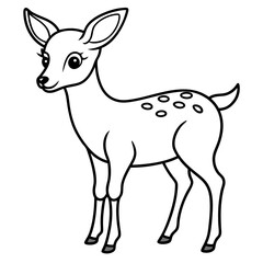 deer cartoon isolated on white