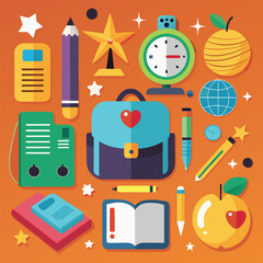 Back to school vector poster