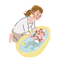 子育て_赤ちゃん_沐浴