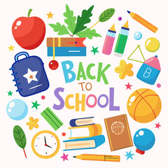 Back to school vector poster