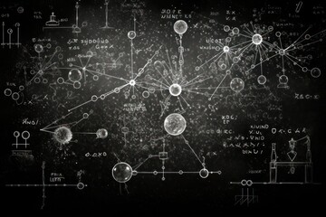 Science blackboard diagram constellation backgrounds.
