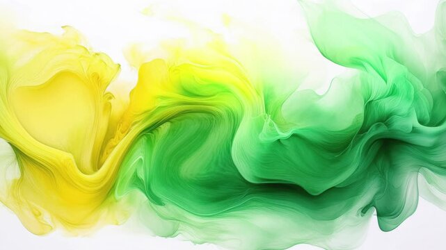 Green and yellow liquid animation animation
