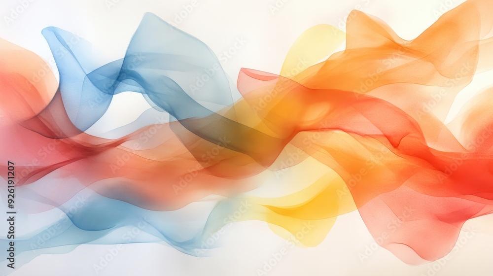 Poster energetic watercolor chaos - vibrant colors and bold lines in dynamic disarray