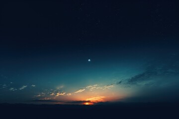 Dark blue sky astronomy outdoors horizon.