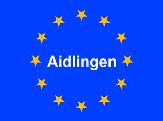 Illustration einer Europaflagge mit der Aufschrift 