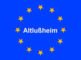 Illustration einer Europaflagge mit der Aufschrift 