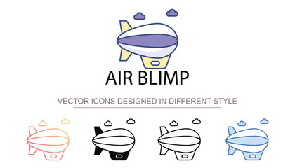 Air Blimp icon design with white background stock illustration © Graphicsmine