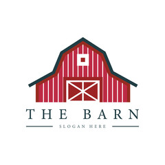 barn farm logo design concept vintage retro style