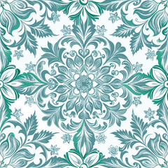 beautiful decorative floral seamless pattern