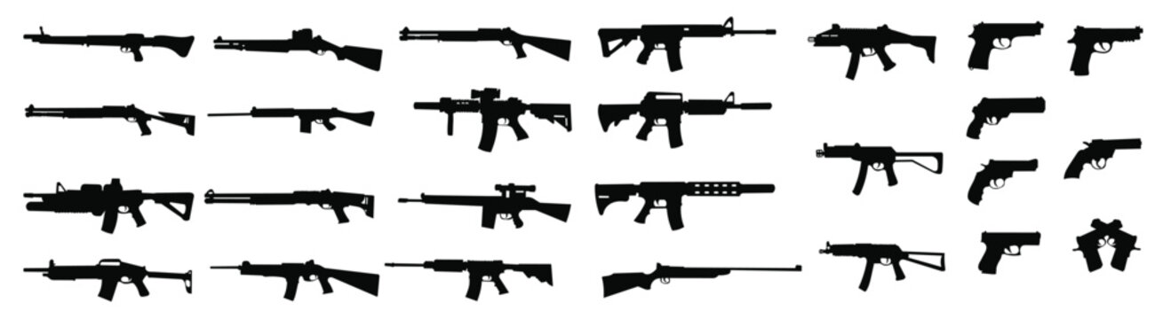Set of weapons. Vector 