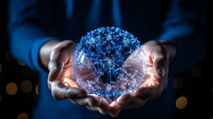 Global network connections with innovative tech for science, earth network concept