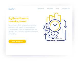 Agile software development, website template