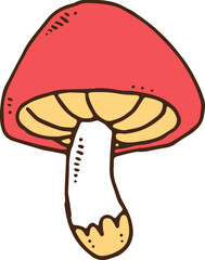 Red Mushroom Illustration