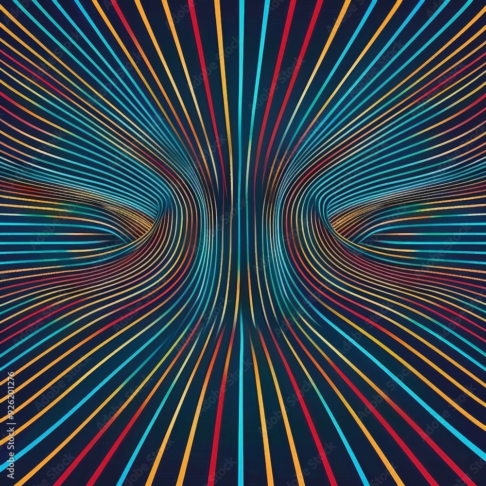 Aufkleber this modern illustration features a compelling abstract pattern created by twisted lines.