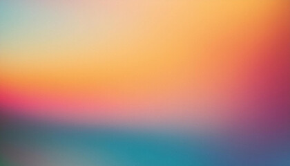 Obraz premium Soft Gradient Horizon. Serene Blend of Warm Sunset Hues Transitioning into Deep Twilight Blues, Capturing the Gentle Fade of Daylight into Night in a Minimalistic Abstract Style. Banner Poster 
