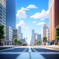 Obraz premium Street city architecture metropolis.