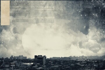 Fototapeta premium City ephemera border sky architecture cityscape.