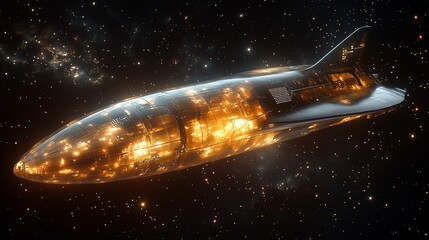 Solar-Powered Spaceship with Expanding Solar Sails: A spacecraft deploying massive solar sails for long-distance travel.