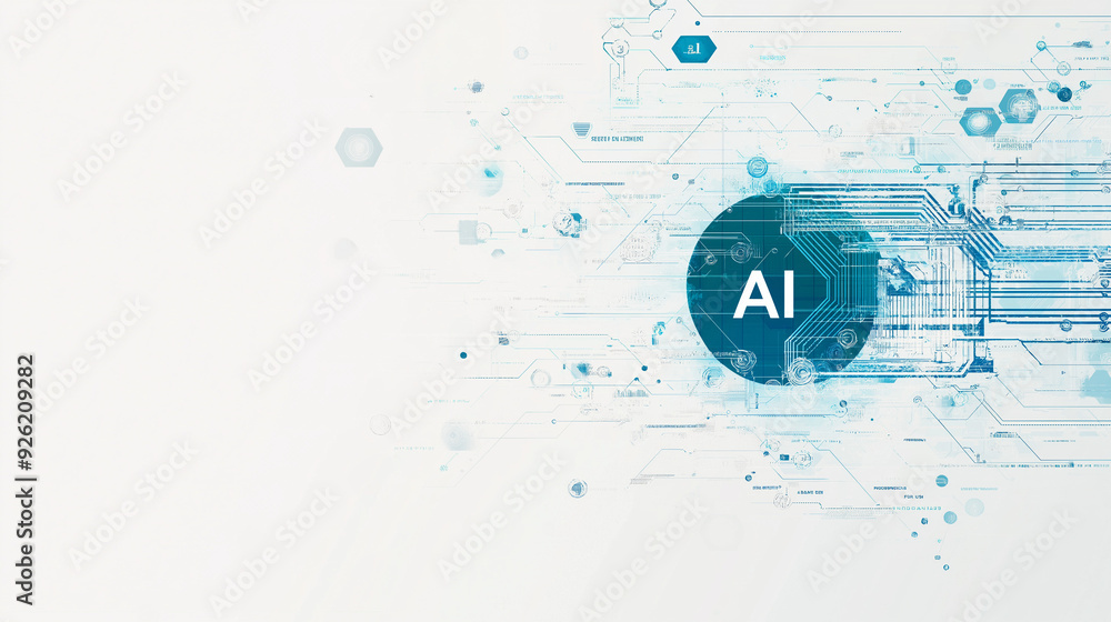 Poster design a promotional poster for the ai intelligent technology conference, featuring elements of a ci