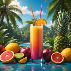 Fototapeta premium Tropical juice
