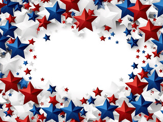 Incredible 4th july independence day usa with with gold frame and stars