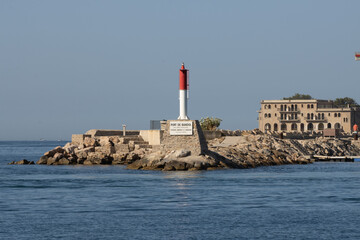 Entry Beacon at the Port of Bandol, France
