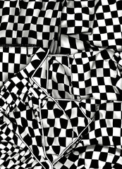 black and white checkered flag
