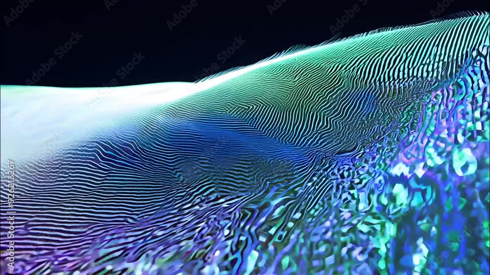 Aufkleber a smooth flowing wave of light with vibrant colors creates a tranquil and dynamic composition in a d