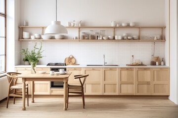 Kitchen furniture chair table.