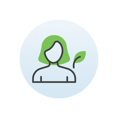 Ecologist vector icon