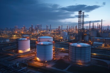 Petrochemical industry architecture building refinery.