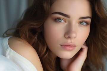 Naklejka premium Skin portrait adult photo.