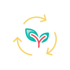 Fototapeta premium Recycling vector icon