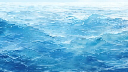 Fototapeta premium Minimalist representation of faint blue water wave patterns softly undulating across the image