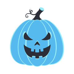 cute pumpkin for halloween, flat style