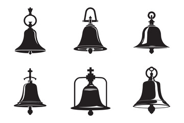 Black Bell Silhouette  vector