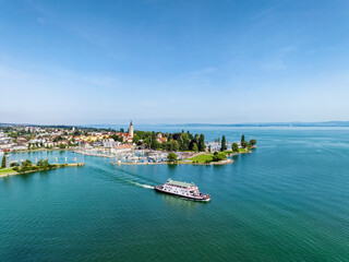 Luftbild vom Hafen Romanshorn am Bodensee