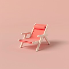 Modern minimalist pink lounge chair