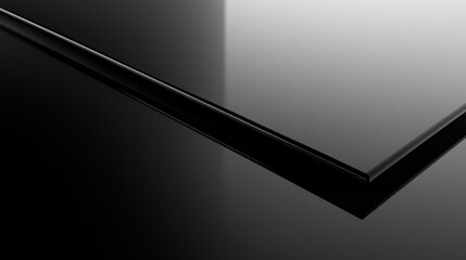 A close-up view of sleek, reflective surfaces showcasing light and shadow interplay.