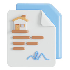 House contract 3D icons